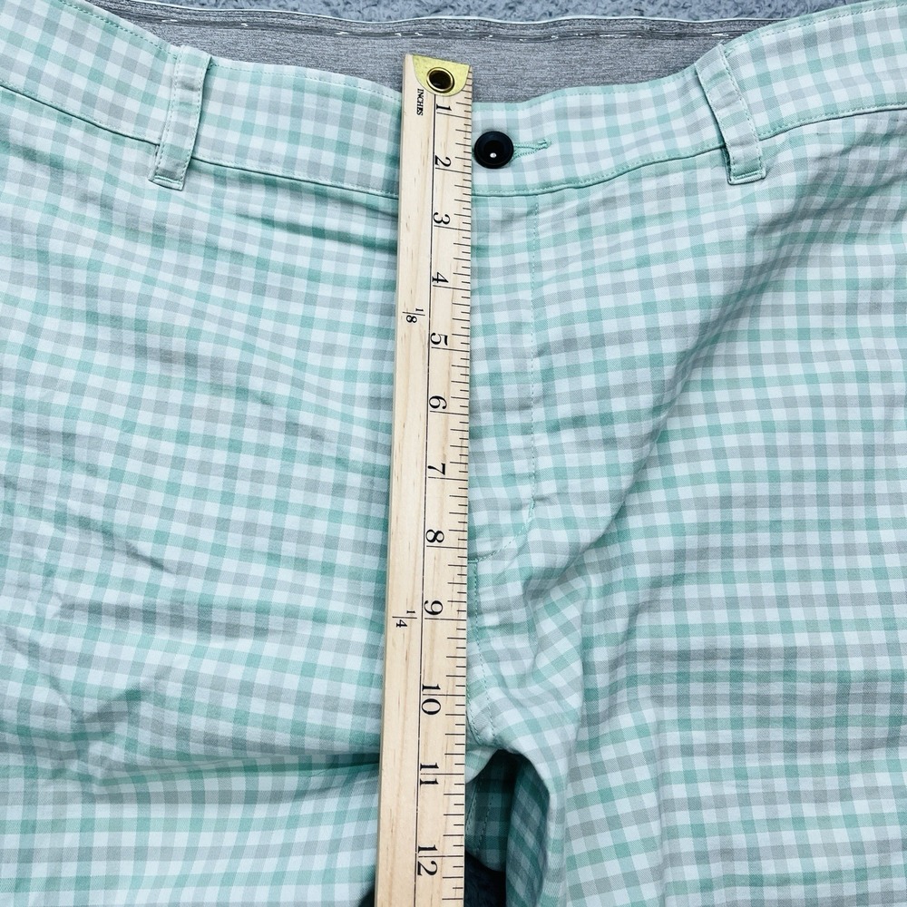 Nike Dri-Fit UV Plaid Chino Golf Shorts Mens 36 Green Performance‎ Stretch - Picture 6 of 11